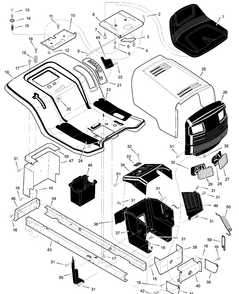 Part Location Diagram of 48X139 Murray Decal, Left Hood